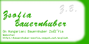 zsofia bauernhuber business card